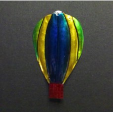 Hot Air Balloon (green, yellow, blue) Tin