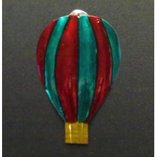   Hot Air Balloon (red & turquoise) Tin